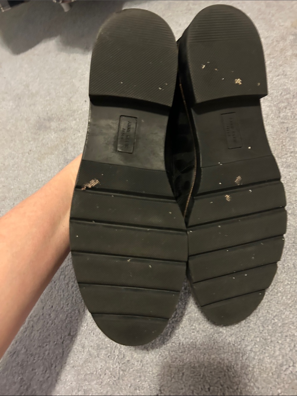 Calvin Klein Black Leather Loafers with Gold Hardware - Picture 5 of 6
